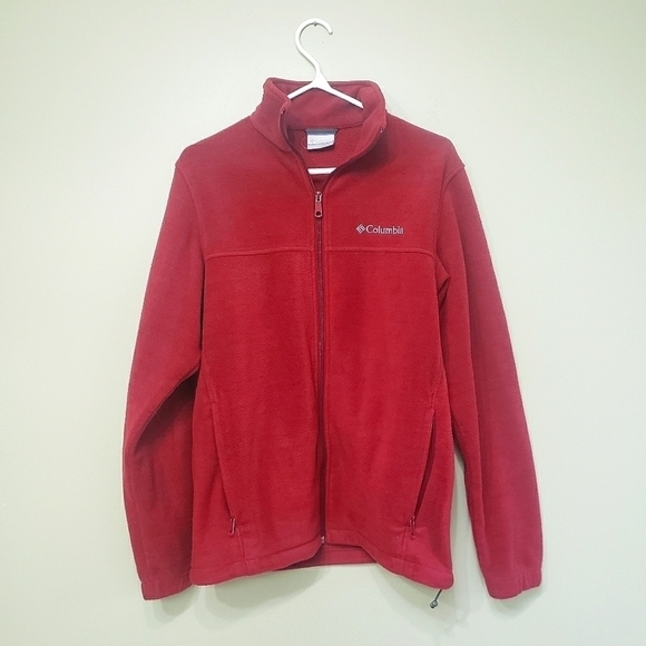 Columbia Full-Zip Fleece Red Size Small - Picture 1 of 10